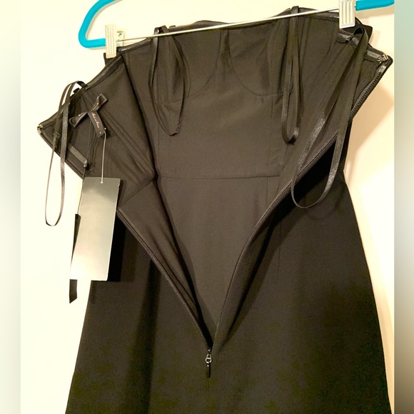 ♦️ NWT BCBG MaxAzria Jamysen Maxi Strapless Formal Dress - Gown Neon Chiffon - Picture 10 of 16